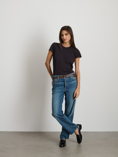 Shop Alex Mill Prospect Tee In Cotton Jersey In Black