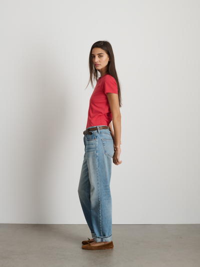 Shop Alex Mill Prospect Tee In Cotton Jersey In Cardinal