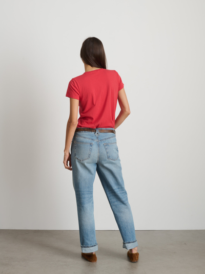 Shop Alex Mill Prospect Tee In Cotton Jersey In Cardinal