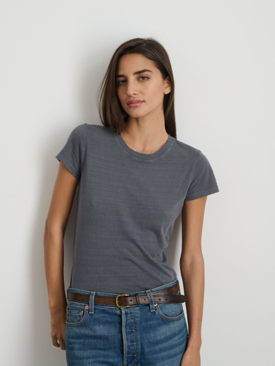 Shop Alex Mill Prospect Tee In Cotton Jersey In Charcoal