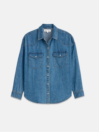 Shop Alex Mill Santa Fe Shirt In Denim In Santa Fe Medium Wash