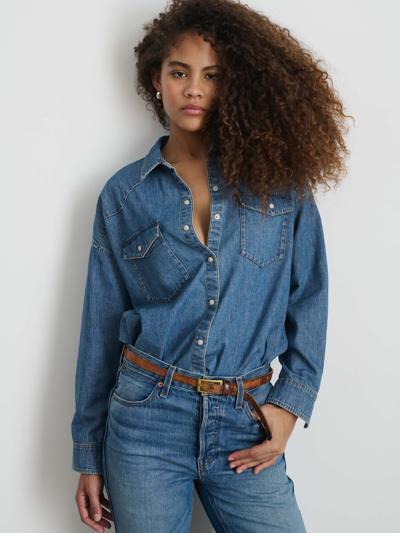 Shop Alex Mill Santa Fe Shirt In Denim In Santa Fe Medium Wash