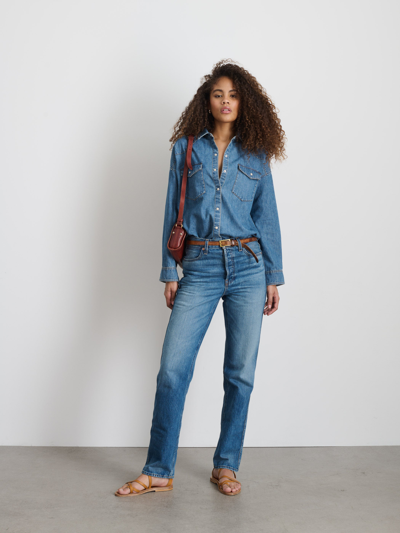 Shop Alex Mill Santa Fe Shirt In Denim In Santa Fe Medium Wash