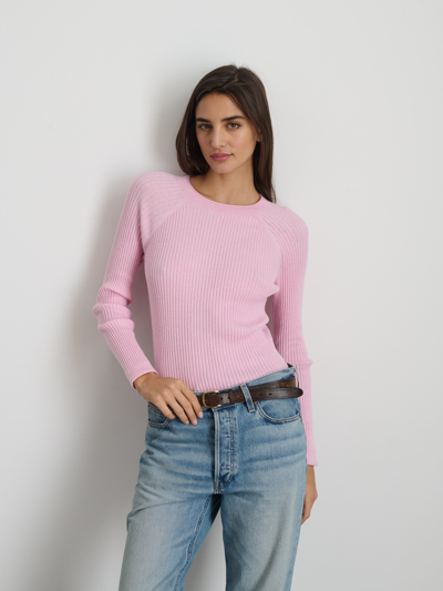 Shop Alex Mill Ribbed Crewneck Sweater In French Pink