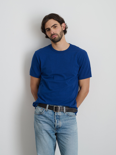 Shop Alex Mill Standard T-shirt In Slub Cotton In Cobalt