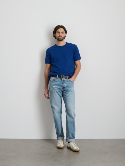 Shop Alex Mill Standard T-shirt In Slub Cotton In Cobalt