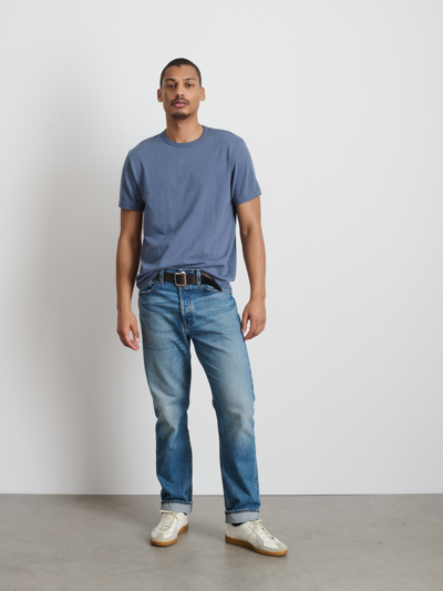 Shop Alex Mill Standard T-shirt In Slub Cotton In Vintage Indigo