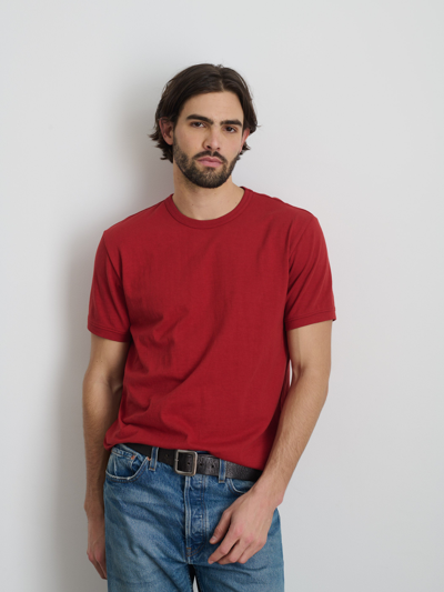 Shop Alex Mill Standard T-shirt In Slub Cotton In Barn Red