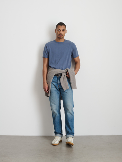 Shop Alex Mill Standard T-shirt In Slub Cotton In Vintage Indigo