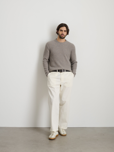Shop Alex Mill Straight Leg Pant In Vintage Washed Chino In Vintage White