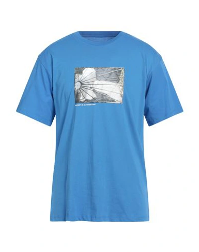 Shop Rassvet Man T-shirt Azure Size L Cotton In Blue