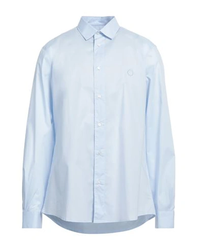 Shop Trussardi Man Shirt Sky Blue Size 17 ½ Cotton, Elastane