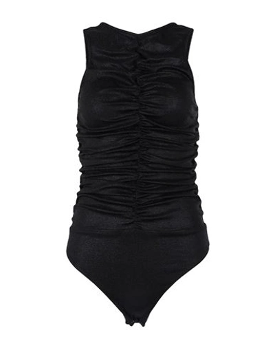 Shop Suoli Woman Bodysuit Black Size 8 Polyamide, Metallic Fiber, Elastane