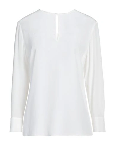 Shop Barba Napoli Woman Top White Size 6 Silk