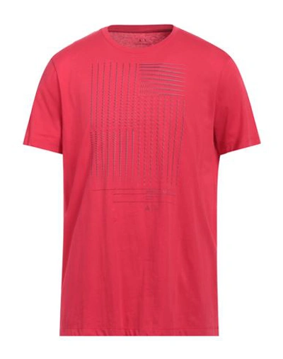 Armani Exchange Man T-shirt Tomato Red Size S Cotton In Tomato Red