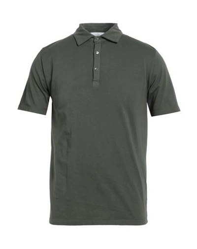 Shop Bellwood Man Polo Shirt Military Green Size 38 Cotton