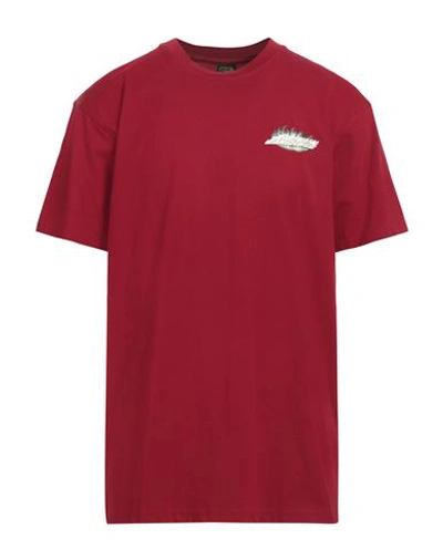 Shop Santa Cruz Man T-shirt Burgundy Size S Cotton In Red