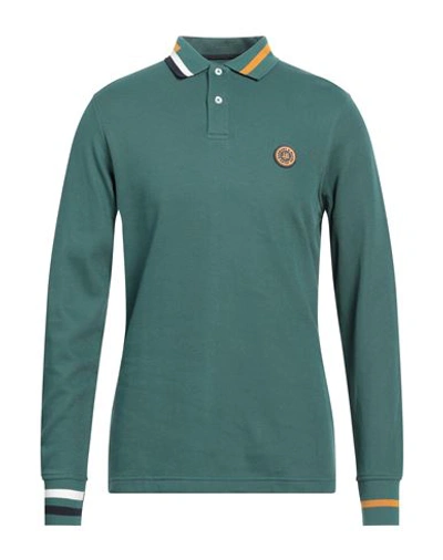 Shop Harmont & Blaine Man Polo Shirt Green Size 3xl Cotton