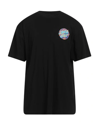 Shop Santa Cruz Man T-shirt Black Size Xl Cotton