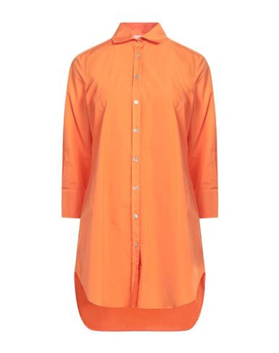 Shop Barba Napoli Woman Shirt Orange Size 8 Cotton
