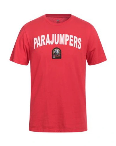 Shop Parajumpers Man T-shirt Red Size Xxl Cotton
