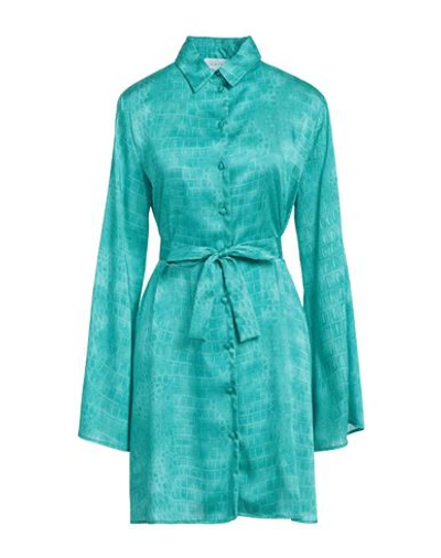 Gaelle Paris Gaëlle Paris Woman Mini Dress Green Size 6 Polyester In Green