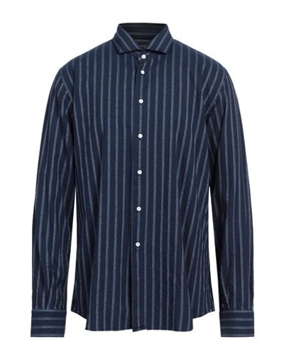 Shop Del Siena Man Shirt Blue Size 16 ½ Cotton