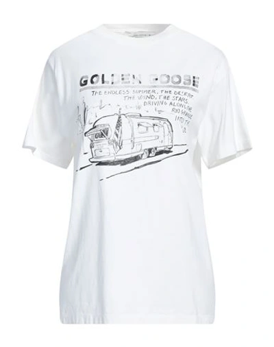Shop Golden Goose Woman T-shirt White Size S Cotton