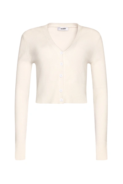 Shop Danielle Guizio Ny Camelie Cardigan Top In Ivory