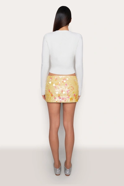 Danielle Guizio Ny Camelie Cardigan Top In Ivory