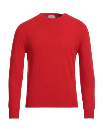 Shop Altea Man Sweater Tomato Red Size L Virgin Wool