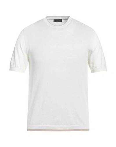 Shop +39 Masq Man Sweater Ivory Size 46 Cotton In White