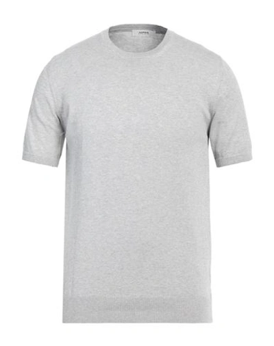 Shop Alpha Studio Man Sweater Light Grey Size 44 Cotton