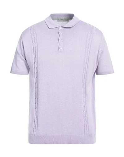 Shop Ago E Filo Man Sweater Lilac Size Xxl Cotton, Acrylic In Purple