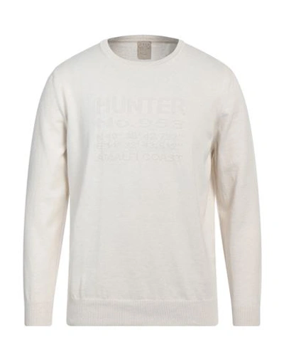 Shop H953 Man Sweater Ivory Size 42 Cotton In White
