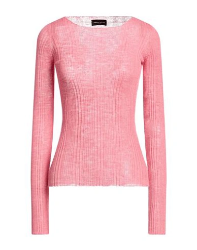 Shop Roberto Collina Woman Sweater Magenta Size M Linen, Polyester