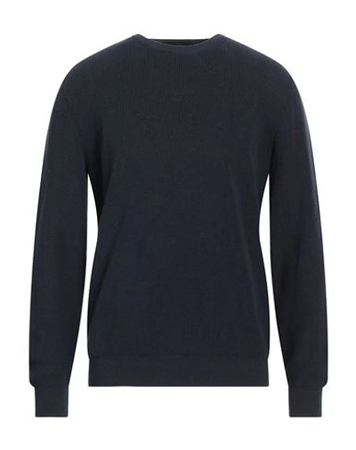 Shop Roberto Collina Man Sweater Midnight Blue Size 42 Organic Cotton, Linen