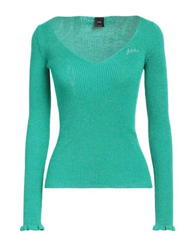 Shop Pinko Woman Sweater Emerald Green Size S Viscose, Polyester, Polyamide, Elastane