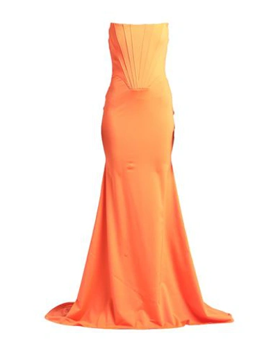 Shop Giuseppe Di Morabito Woman Maxi Dress Orange Size 6 Polyamide, Elastane