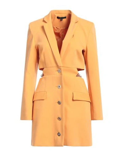 Shop Maje Woman Mini Dress Apricot Size 8 Cotton, Polyamide, Polyester In Orange