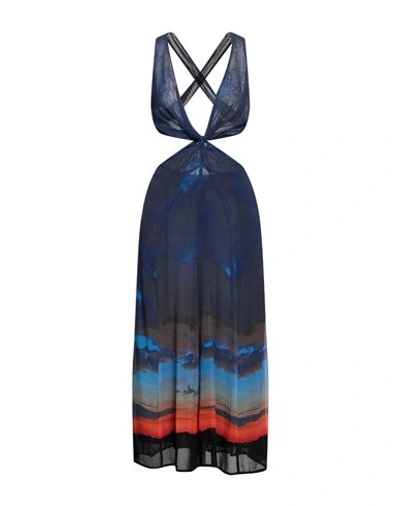 Mimi Liberte By Michel Klein Mimi Liberté By Michel Klein Woman Maxi Dress Blue Size 6 Viscose In Blue