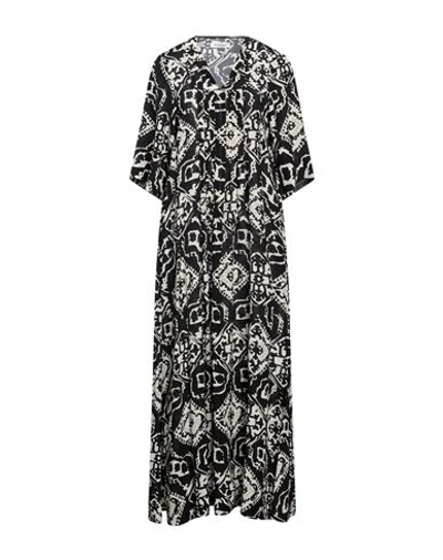 Shop Rodebjer Woman Maxi Dress Black Size Xs Silk