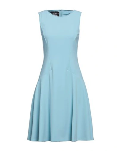 Shop Boutique Moschino Woman Midi Dress Turquoise Size 4 Polyester, Elastane In Blue