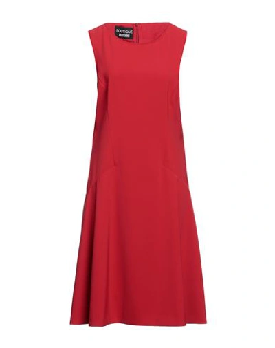 Shop Boutique Moschino Woman Midi Dress Red Size 12 Polyester, Elastane