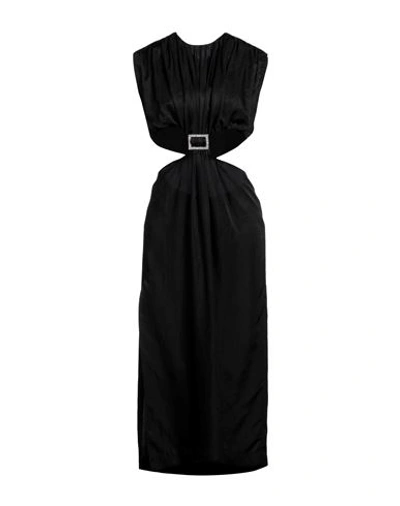 Shop Sandro Woman Maxi Dress Black Size 10 Acetate