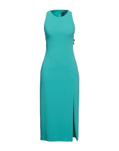 Shop Patrizia Pepe Sera Woman Midi Dress Green Size 6 Polyester, Elastane