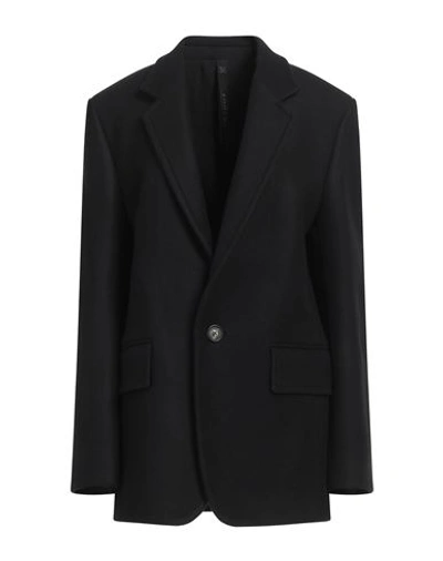 Shop Petar Petrov Woman Coat Black Size 6 Virgin Wool