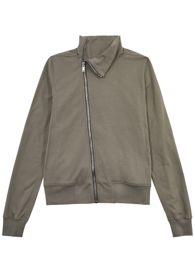 Shop Rick Owens Bauhaus High-neck Cotton Sweatshirt In Grey