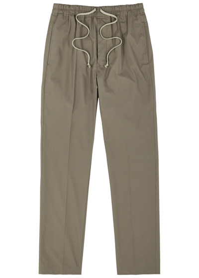 Shop Rick Owens Slim-leg Cotton-poplin Trousers In Grey
