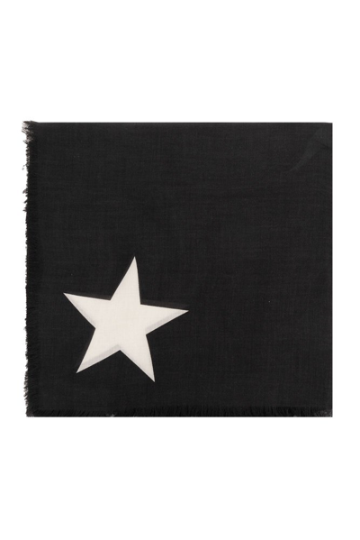 Shop Givenchy Star Printed Scarf In Black